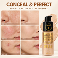 QICIY BB Cream Liquid Foundation 30ml Soft Matte Pengontrol Minyak Tahan Lama Ringan Hasil Alami Grosir OEM ODM Rias Wajah