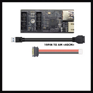 Adaptateur <span class=keywords><strong>USB</strong></span> 3.0 19P/9 broches vers Type-E A-key vers Type-C 3.2 pour carte mère - Product Image 5
