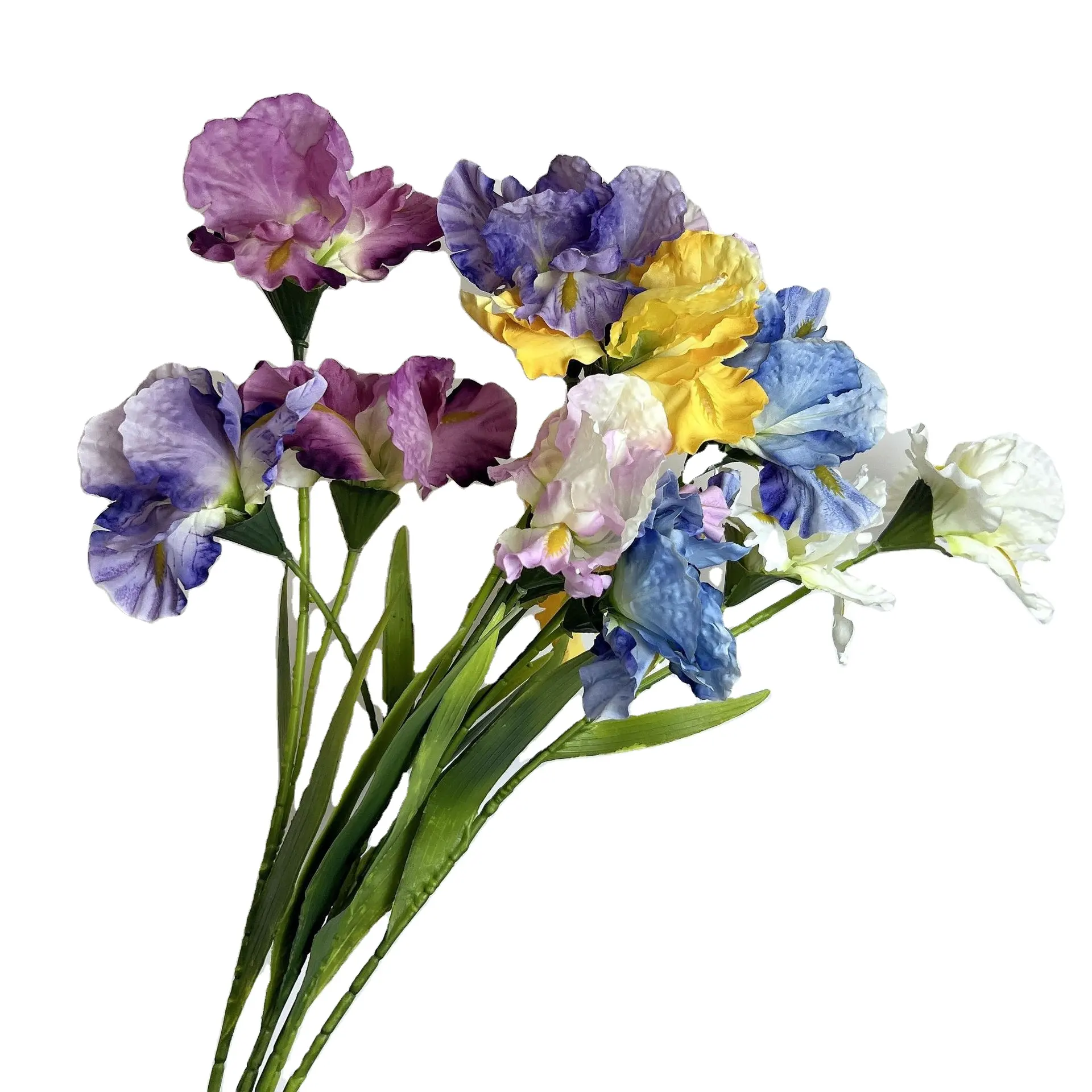 Supplies Artificial fleur de lis Faux Iris stem Bloom Silk Irises flower for wedding living room garden decor