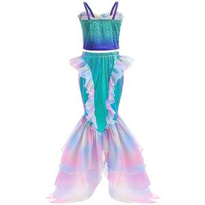Nuevo Traje de Baño de Sirena para Niñas 2026, Vestido de Baño Largo, Bikini de Playa, Arcoíris, 2 Piezas, Disfraces para Bebés - Product Image 3