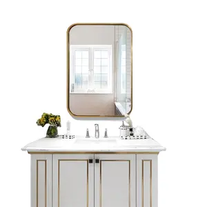 Factory Price Manufacturer Supplier Full Body Rectangle Wall Mounted Round Golden Mirror For Hot Sale 4/5/6mm