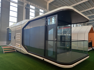 Habitación cápsula moderna, casa prefabricada móvil de 3 dormitorios, hotel cápsula espacial, cocina inteligente móvil con tiras de acero - Product Image 2