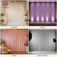 Tissu en microfibre de polypropylène 100% teint en fil, personnalisable, doux, respirant et léger, pour décors de scène et rideaux de mariage
