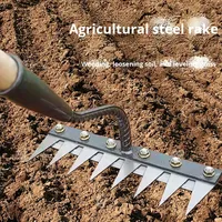 Outil de désherbage multifonctionnel en acier au manganèse à cinq dents pour l'ameublissement du sol agricole et la plantation de légumes