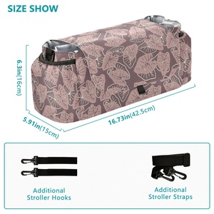 Sac de voyage pour maman, léger et durable, avec motif de feuille de Kalo hawaïenne, organisateur de couches pour bébé personnalisé, sac pour poussette - Product Image 3