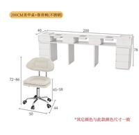 Table et chaise de manucure de style crème haut de gamme Table en bois avec prise d'aspirateur intégrée Table à ongles