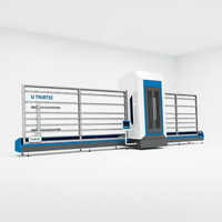 Machine de perçage et de fraisage de verre plat multifonctionnelle à moteur de haute précision, ligne verticale de verre isolant 8KW 3-25mm