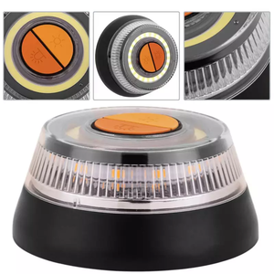 Lampu Peringatan Darurat <span class=keywords><strong>LED</strong></span> Strobe dengan Basis Magnetik Baterai Isi Ulang 3 Mode Kedip untuk Mobil/Motor - Product Image 6