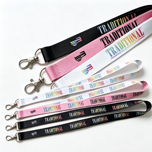 Lanière en polyester imprimée multicolore, personnalisable avec logo, pour le cou ou le poignet, idéale pour les cadeaux promotionnels et les objets publicitaires. - Product Image 1