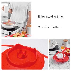Foldable Silicone Steamer <b>Rack</b> Food Steaming Holder Food Grade Silicone Vegetable and Food Steamer Basket - Product Image 4