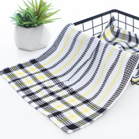 FF3379 Plaid Plaque Verre Torchon Vaisselle Lavage Séchage Chiffon De Nettoyage Rag Lint Free Super Absorbant Cuisine Torchon