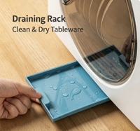 Kotak Penyimpanan Peralatan Dapur PP dengan Tutup Rak Pengering Mangkuk Piring Organizer Kabinet