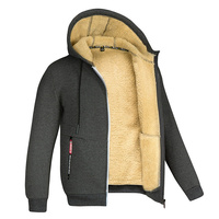Manteau d'Hiver de Bonne Qualité pour Homme, Veste en Velours Ample, Cardigan Épais en Polaire à Col Montant, Tenue Tendance, Sweat à Capuche Décontracté en Toile pour Homme