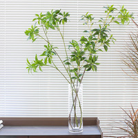 O-X978 Grande taille Feuillage artificiel en latex à toucher réaliste, Andromède japonaise (Pieris japonica), pour décoration intérieure
