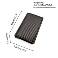 Dompet Unisex Anti-skimming dengan Pola Serat Karbon PU, Inspeksi Penuh Eropa Amerika, Pemblokiran RFID, dan Desain Lintas Batas