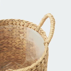Handcrafted Water Hyacinth <b>Storage</b> <b>Basket</b> Natural Woven Seagrass Alternative Plant Pot Indoor Home Decorative Organizer Bin - Product Image 5