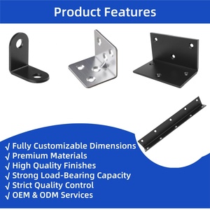<strong>Custom</strong> OEM Black Stainless Steel Shelf <strong>Bracket</strong> Joint Right Angle <strong>Bracket</strong> L Shape Heavy Duty <strong>Metal</strong> Corner Brace Shelf Supporter - Product Image 4