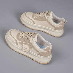 <span class=keywords><strong>Scarpe</strong></span> da Skateboard da <span class=keywords><strong>Donna</strong></span> in Microfibra PU Bianco <span class=keywords><strong>Cammello</strong></span>, Tomaia Sintetica Bianca, Leggere, con Lacci, Morbide e Traspiranti - Product Image 3