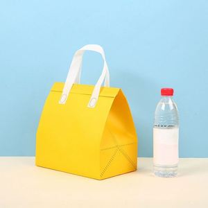 กระเป๋าเก็บความเย็นแบบไม่ทอ พิมพ์โลโก้ได้ตามต้องการ รับผลิตแบบ OEM กระเป๋าใส่อาหารกลางวันแบบเก็บความร้อน กระเป๋าเก็บความร้อนสำหรับอาหารแบบใช้แล้วทิ้ง ราคาดี - Product Image 5