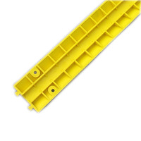 Chaqueta amarilla Protector de cable de alambre eléctrico de 2 canales/Rampas de bordillo de goma/Cubierta de cable de piso