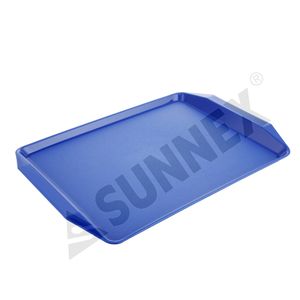Sunnex, directo de fábrica, venta al por mayor, bandeja económica para servir comida rápida con asas laterales, sartenes azules de polipropileno para restaurante - Product Image 1
