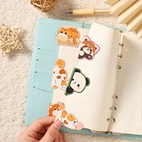 Ensemble de marque-pages magnétiques Kawaii, 5 pièces, chat, panda, chien, aimant doux, accessoires de lecture pour les amoureux des livres, papeterie cadeau en vrac