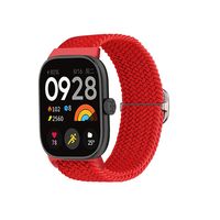 BEEFLYPOWER Atmungsaktives Elastisches Einfarbiges Nylon-Sportarmband mit Schnellverschluss für Redmi Watch 4/ Band 8/9