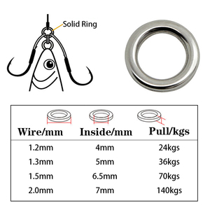 <span class=keywords><strong>Anneau</strong></span> de pêche solide en acier inoxydable de qualité supérieure, connecteur de pêche circulaire solide, <span class=keywords><strong>anneau</strong></span> de connexion pivotant, accessoires de pêche en plein air - Product Image 4