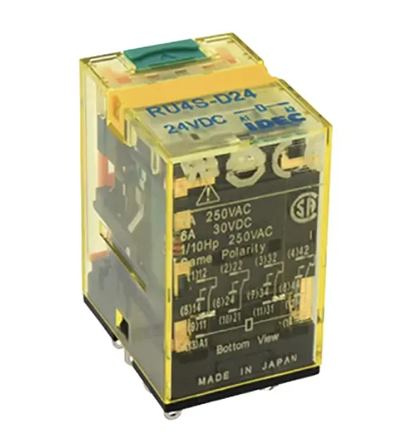 RU RU4S-D24 Relay Universal Plug-In 4PDT 6A 24VDC Idec Relay