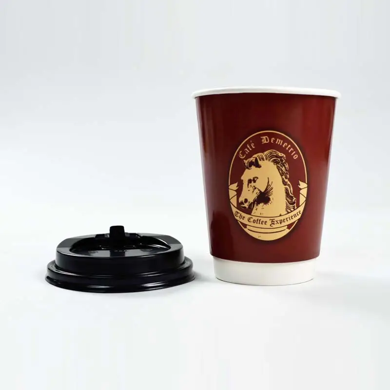 8oz 12oz 16oz impreso personalizado de papel de doble pared taza de café para bebida caliente