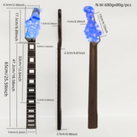Mástil de guitarra eléctrica HIVE de madera de ala de pollo, cuadrado, de 6 cuerdas, 22 trastes, para reemplazo de mástil de guitarra eléctrica