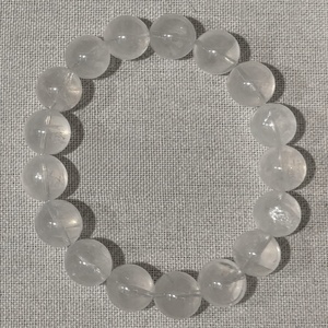 Bracelet en Quartz Phantom Blanc Naturel, Perles Rondes de 13 mm, Poli à la Main, Cristal Clair, Bracelet de Guérison pour la Méditation et la Chance - Product Image 1