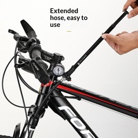 Bomba de Aire para Bicicleta JOHORSE LP-1611 de Aleación de Aluminio, 120 PSI, Alta Presión, Portátil, con Manómetro, Válvula Doble, para Bicicletas de Montaña y Carretera