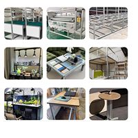 Profils en aluminium industriels, profils en alliage d'aluminium standard européen 4040, banc de travail pour ligne d'assemblage de cadres 3030