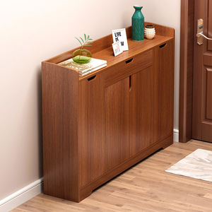 Mueble zapatero de madera para entrada, unidad de almacenamiento que ahorra espacio, zapatero interior para pasillo y balcón - Product Image 1