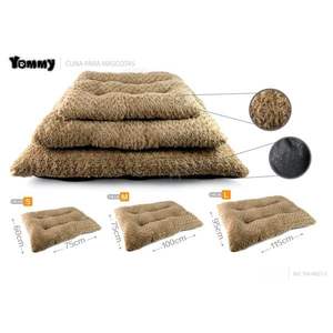 Set di 3 Tappetini per Cani in Velluto Marrone Rosa, Letti Premium per Animali Domestici - Product Image 1