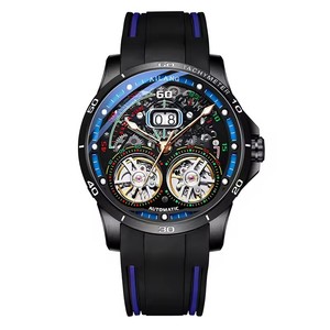 Drop Shipping AILANG Men's Sports Double Tourbillon Automatic <b>Mechanical</b> <b>Watch</b> Silicone Strap Calendar Waterproof Luminous <b>Watch</b> - Product Image 6