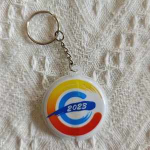 UV <b>Printing</b> PVC Beaded Phone Case Pendant Keychain <b>Mini</b> Bottle Button Mirror DIY Keychain with Rubber Keychains - Product Image 2