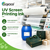 Encre d'impression UV personnalisée à haute adhérence, film mat, vernis brillant, résistant aux rayures, pour l'impression UV sur emballages cosmétiques et électroniques