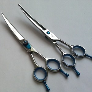 2021 Mới Nhất 7.5 Inch Lưỡi Cong Chất Lượng Cao Làm Tóc Kéo Cắt Cho Salon Tóc Và Pet Grooming Kéo - Product Image 6