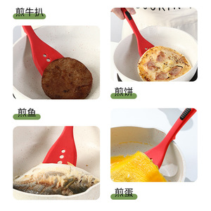 Espátula de silicona resistente a altas temperaturas con orificios de drenaje para cocinar pescado, utensilio de cocina antiadherente - Product Image 2
