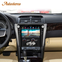Autoradio Android 9, 4 go/128 go, Navigation GPS, lecteur multimédia stéréo, unité centrale, stéréo, pour voiture Toyota Camry Aurion (2012 à 2016), Style Tesla