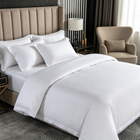 Parure de lit de luxe 100 % coton écologique pour hôtel, 6040 fils, linge de lit hôtelier durable, 4 pièces : drap-housse, taies d'oreiller, housse de couette, taille King
