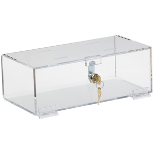 Yageli Factory Custom Clear Acrylic Square Medical Kit Lock Box <b>Tools</b> <b>Safe</b> Medication Storage (3-6L Capacity) Professional - Product Image 3
