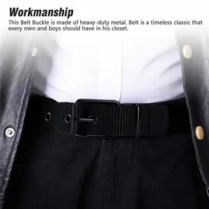 Mens Durable Nylon Canvas Belt - Heavy-Duty Tactical Work Belt with Stylish <b>Quick</b>-Release Prong Buckle for Everyday Wear - Product Image 6