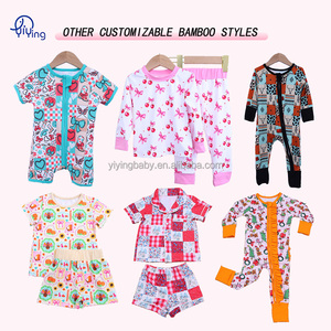Pigiami Morbidi per Neonati, Tutine Personalizzate in Bambù, Set di Pigiami Casual, Abbigliamento Boutique per Neonati e Bambini - Product Image 2