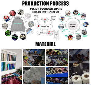 Sudadera con Capucha Extra Grande para <span class=keywords><strong>Hombre</strong></span>, Estilo Vintage, de Alta Calidad, con Cierre Completo, Logotipo Personalizado, 100% Algodón de 450 g/m², Lisa, Corta, Holgada y Cuadrada - Product Image 5