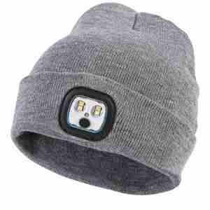 Promotional USB Rechargeable <b>LED</b> Night Run Headlight <b>Beanie</b> Outdoor Acrylic Digital Printed Logo Floppy Brim Fashion Men <b>Hat</b> - Product Image 4