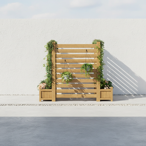 Jardinière carrée <span class=keywords><strong>en</strong></span> bois avec treillis, écran d'intimité pour jardin, bac à plantes avec trous de drainage, durable, écologique, pour plantes grimpantes et fleurs - Product Image 4