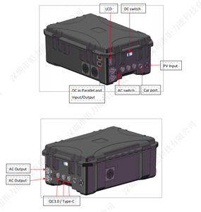 Valise d'usine 5120Wh 3600W APP Mppt Systèmes de gestion de batterie (BMS) Banques d'alimentation portables Stations Lifepo4 Lithium 48V 100Ah - Product Image 3